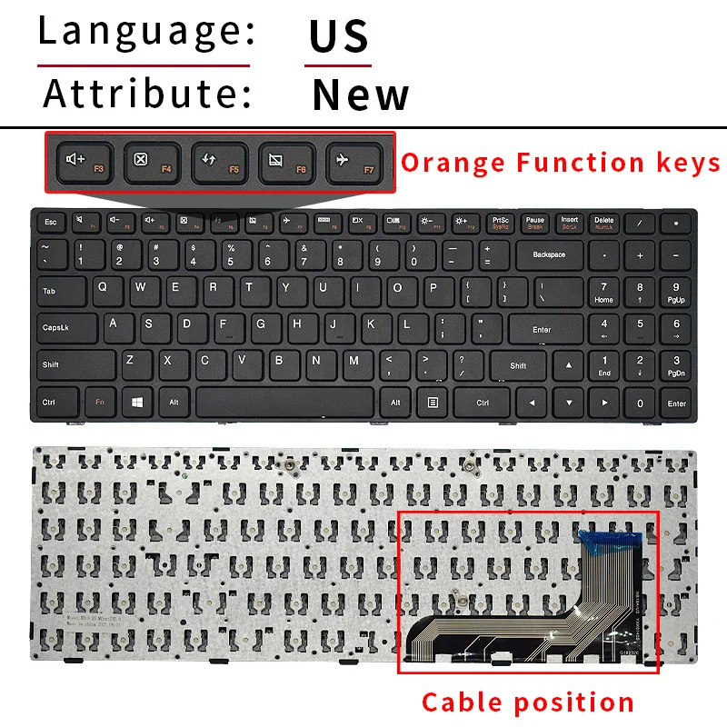 laptop keyboard for LENOVO Ideapad/TIANYI 15ibd 100-15 100-15IBY 100-15IBD 300-15 B50-10 B50-50 series RU keyboard
