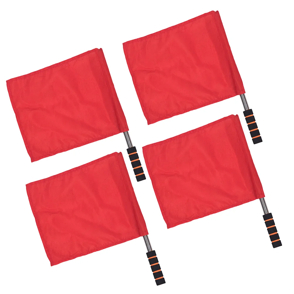 Track And Field Events Referee Flag Match Stainless Steel Pole Flag Hand Signal Flags Hand Signal Flag Waving Flag