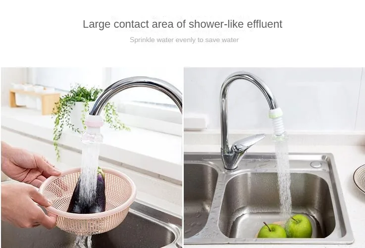Description Picture 4 of itemKitchen Faucet Tap Extender 360 Adjustable Flexible Water Filter Outlet Head Splash-Proof Water Saving Sprayer Filter Diffuser