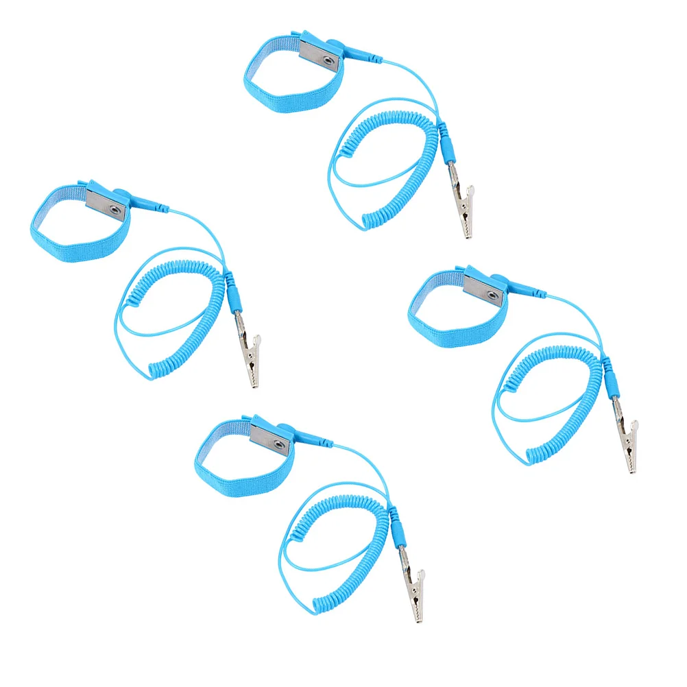 

4/6pcs Anti-Static Wrist Strap Adjustable ESD Wrist Strap With Grounding Wire Wrist Straps Electrostatic Prevention Wrist Strap