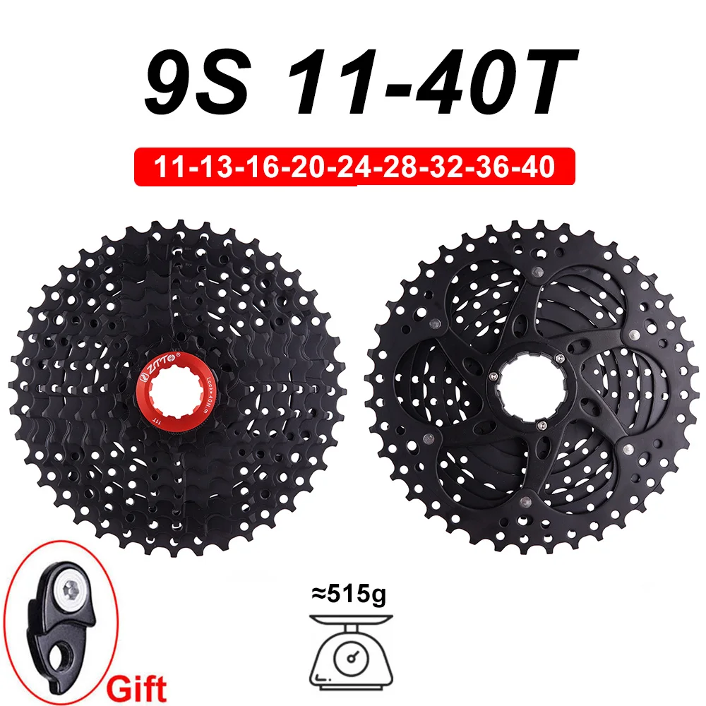 ZTTO 9 Speed Cassette 11-40 T Wide Ratio Freewheel Mountain Bike