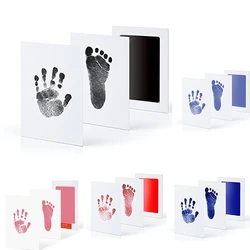 1Pcs Baby Growth Souvenirs Foot Hand Print Pad Photo Frame Non-toxic Footprint Hand Print Kits for Newborn Safe Stamp-pad Ink