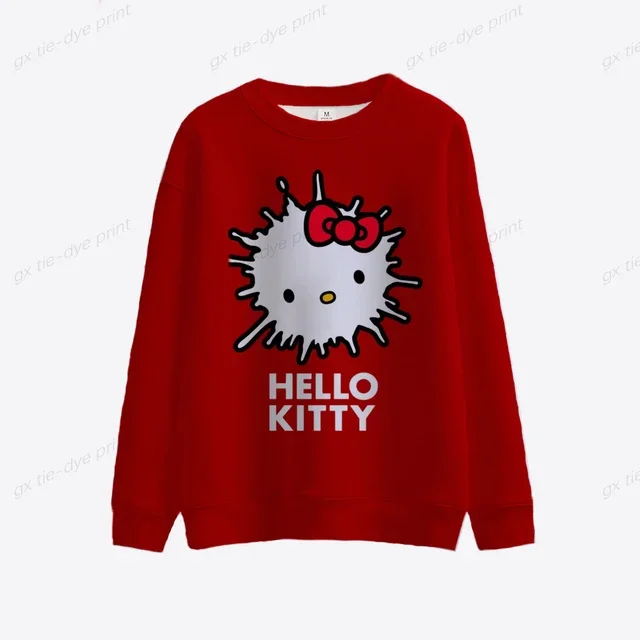 thumbnail image 1 of Sudadera con capucha de Hello Kitty Harajuku de Anime japonés para mujer, sudadera Ullzang de los años 90 con dibujos animados divertidos de Eleven, sudadera con capucha de Hello Kitty para mujer, 1 of 5