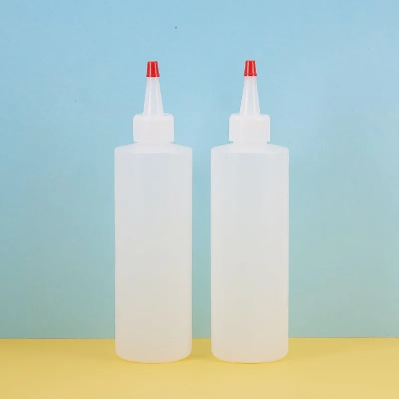 8Pack 8.5 Ounce Plastic Squeeze Dispensing Bottles with Red Tip Caps-Good For Crafts Art Glue Multi Purpose