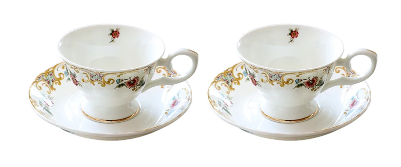 LPAABA Tazze da Caffè con Piattino,Tazza con Piattino Celeste e Bianco