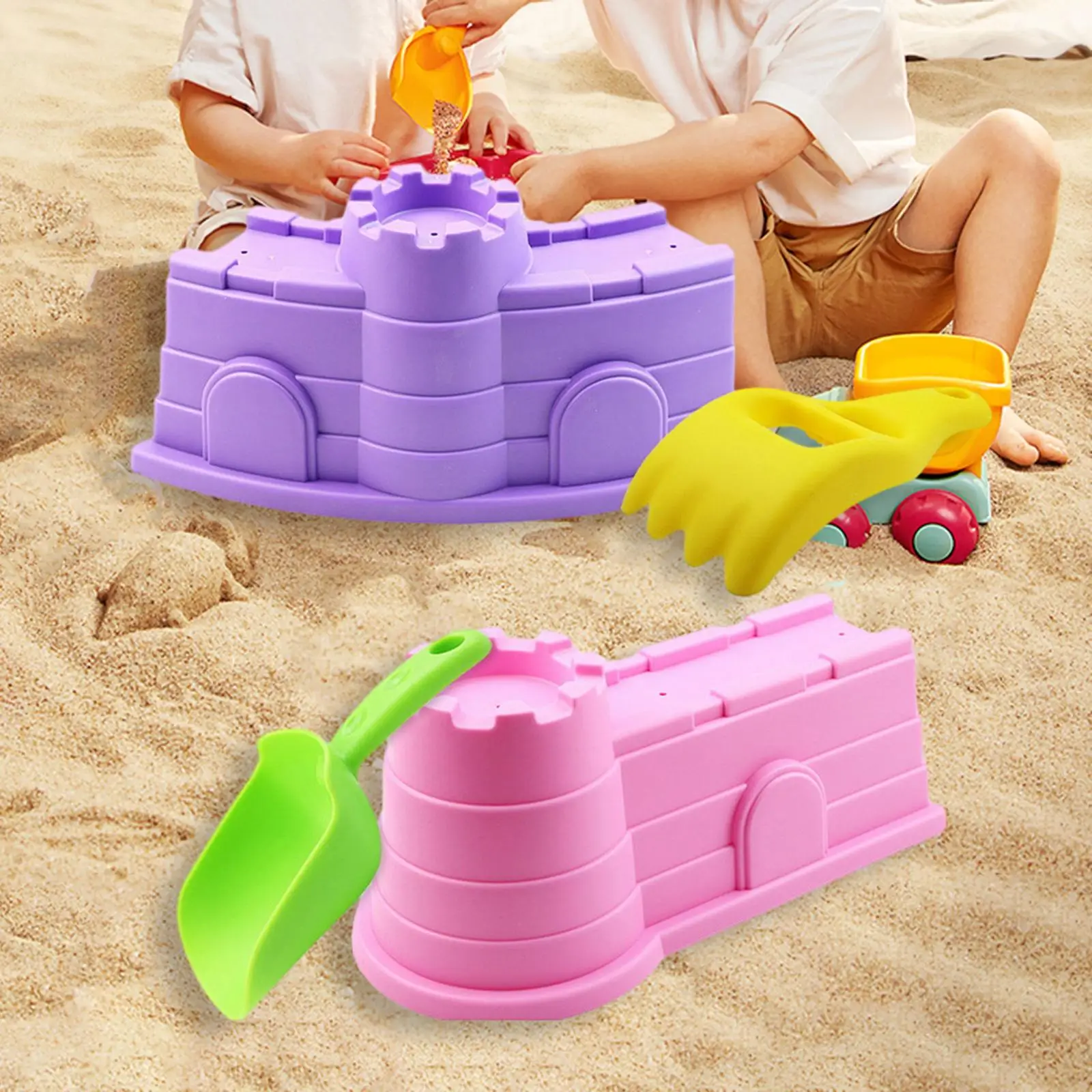 Sandcastle Building Kit Beach Accessory Beach Toys Set for Toddlers Outdoor