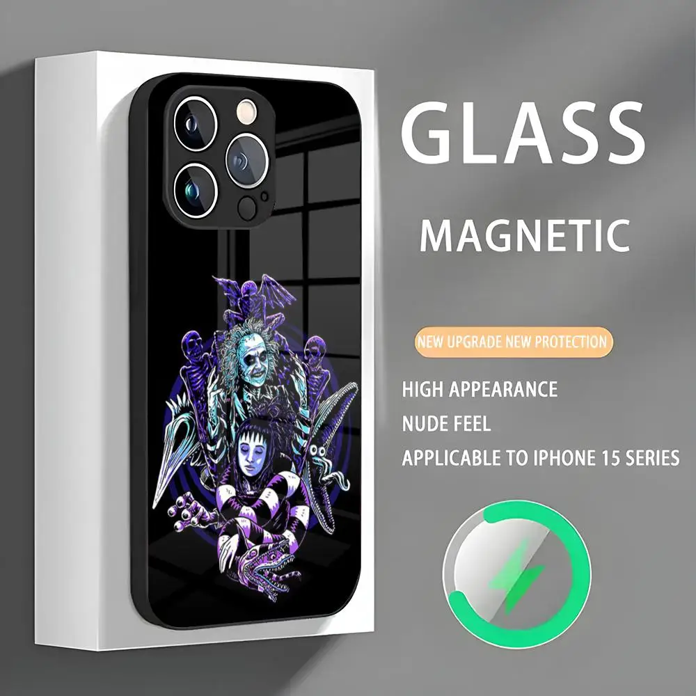 thumbnail image 1 of B-Beetlejuice 2 Phone Case IPhone 16 15 14 13 12 11 X XR XS XSMAX 8 Plus Mini Pro Max Glass Magnetic Phone Case, 1 of 5