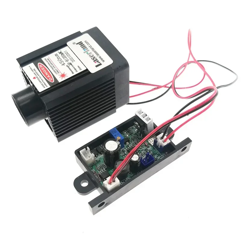 

450nm 1.2W Blue Fat Beam Laser Module Head 12V TTL Modulation With Fan