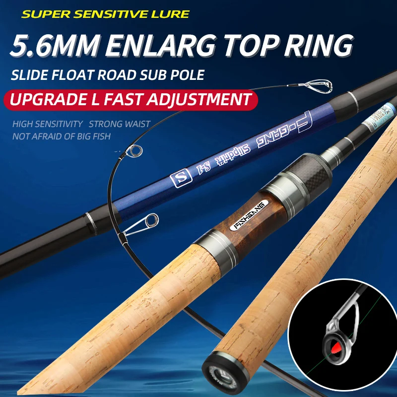 Lure Weight 5-16g L Power Spinning Fishing Rod 1.8m 1.98m 2.1m 2.4m  Ultralight Carbon Fishing Pole With 5.6mm Enlarged Top Ring