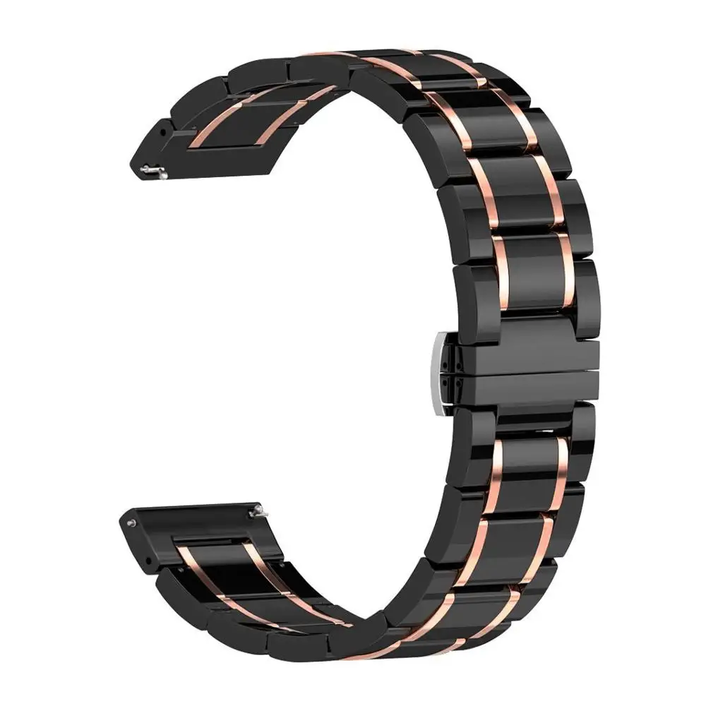 Ceramic Metal strap For Samsung watch 6/5/4/3 Active 2 Huawei GT2/Amazfit GTR Sport Bracelet Wristwatch For Watch 22mm 20mm band