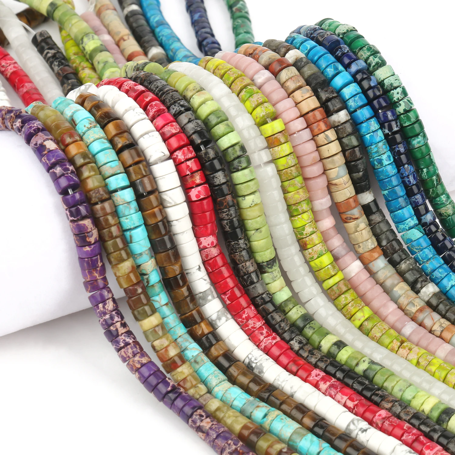 Perline di pietra naturale occhio di tigre giallo perline distanziatrici rotonde sciolte per la creazione di gioielli fai da te bracciale collana 4/6/8/10/12 mm 15 pollici-howlite filata dio-6 mm 61