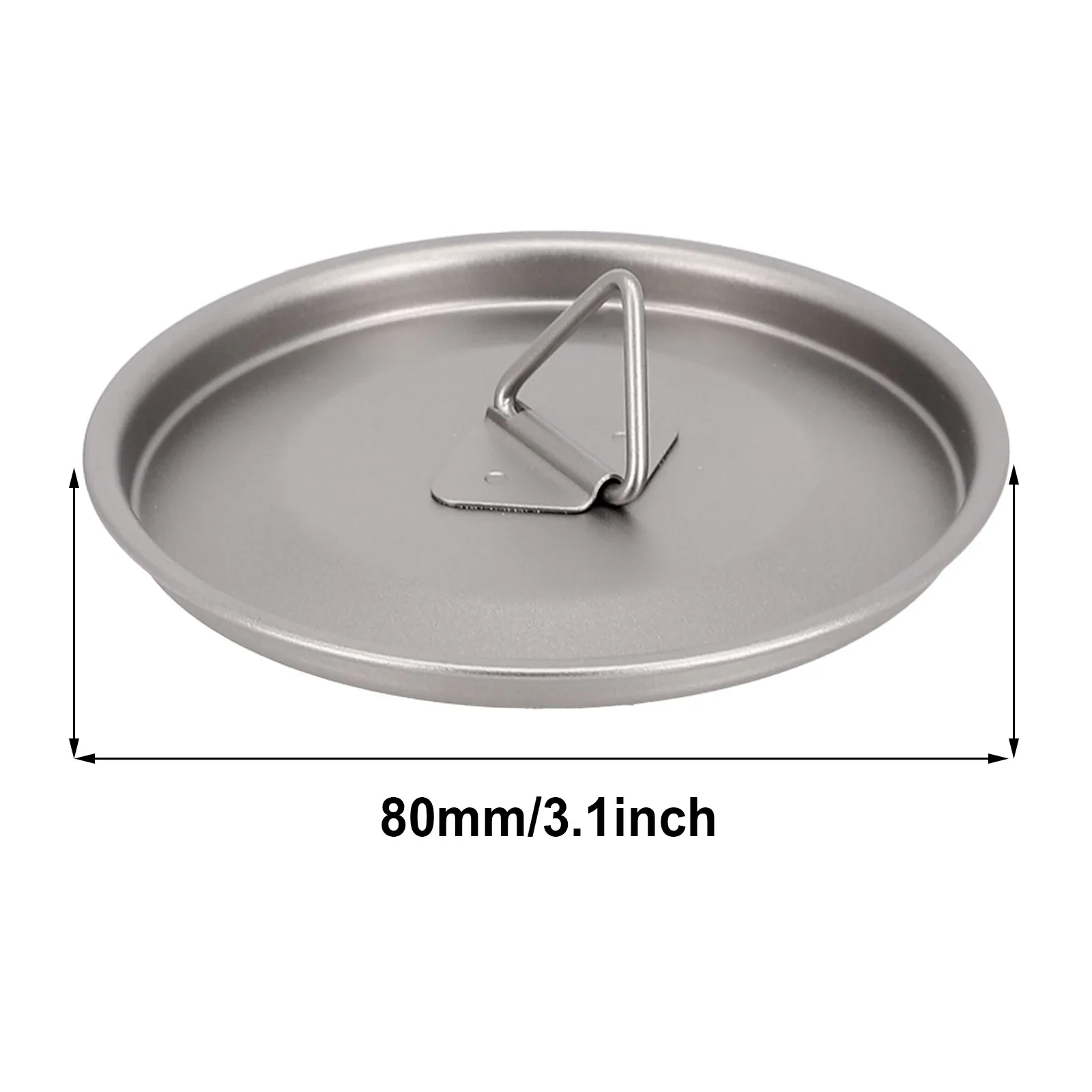 Titanium Cup Lid Camping Pot Lid Gray Mug Lid Lightweight Lid 80/95/120mm Cooking Supplies For Cup Mug Pot Kettle 3