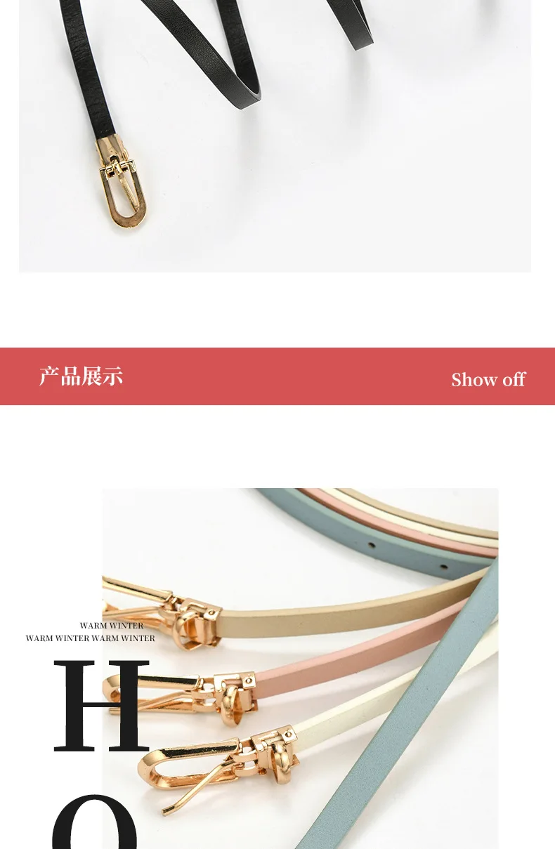 1x105cm Women PU Leather Belt Simple Solid Color Versatile Pin Buckle Thin Belt Dress Shirts Pants Decoration Ladies Waist Belts
