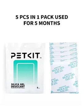 PETKIT Agente essiccante sostitutivo per alimentatori intelligenti - 5 confezioni di perle di gel di silice trasparenti
