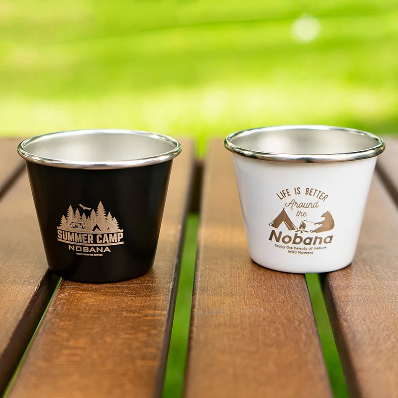 Outdoor Small Wine Cups, Stainless Steel Barbecue Beer Cup, Camping Picnic Portable Wine Glasses, 4 Pcs 2