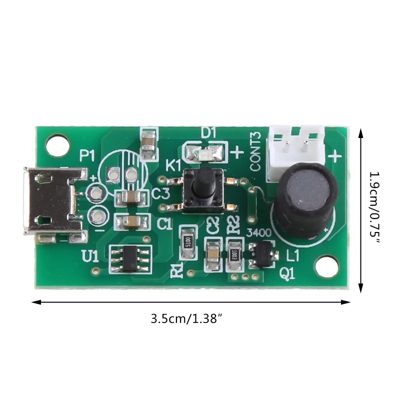 Mini Humidifier Humidifier Board Mini Air Humidifier Mist Maker USB Atomizer Transducer Atomization Piece DIY Accessories and PCB Drive Circuit Board Module
