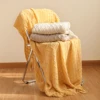 Battilo Beige Knitted Throw Blanket Soft Knit Throws For Bed Plaid Bedspread On The Bed Decorative Sofa Blanket LivingRoom Decor 3