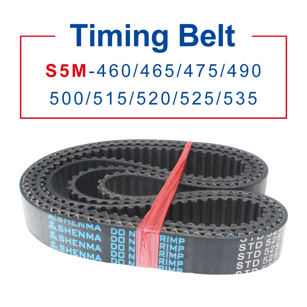 werkgelegenheid ethisch hybride Rubber Riem S5M 460/465/475/490/500/515/520/525/535 Ronde Tanden  Transmissie riem Breedte 10/15/20/25/30 Mm Tanden Pitch 5Mm|Drijfriemen| -  AliExpress