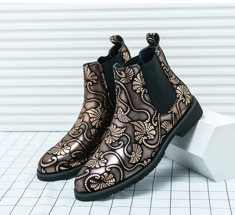 High-End-Marke Herren Lederstiefel Formale High Top Freizeitschuhe Kleid Stiefel Chelsea Business Hochzeit Stiefeletten Herren 38-48 – Detail 19