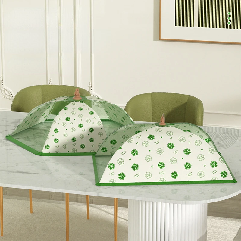 Foldable Rice Cover Household Breathable Dustproof Leftovers Food Cover Dining Table Anti-mosquito Anti-fly Food Cover Food Vacuum Bags Microwave Cover Air Fryer Cover