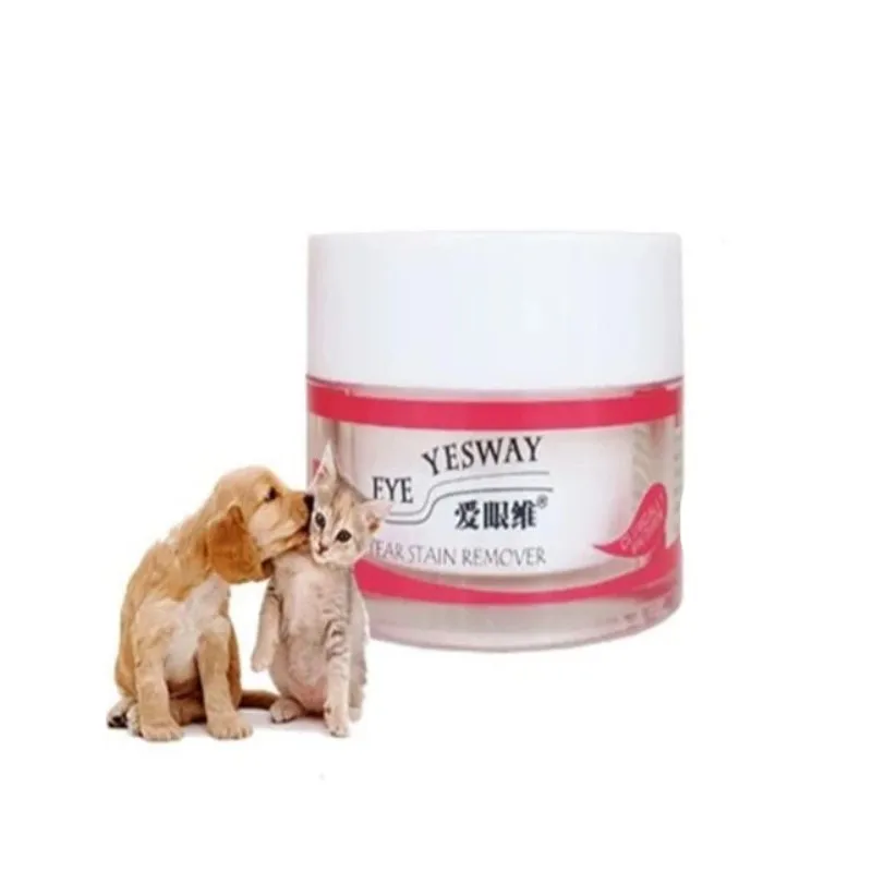 Pet Eye Tear Stain Remover Powder for Dog Cat  Natural Safe Apply Around Eyes Absorb Repel Dry Staining Effective Non-Irritating