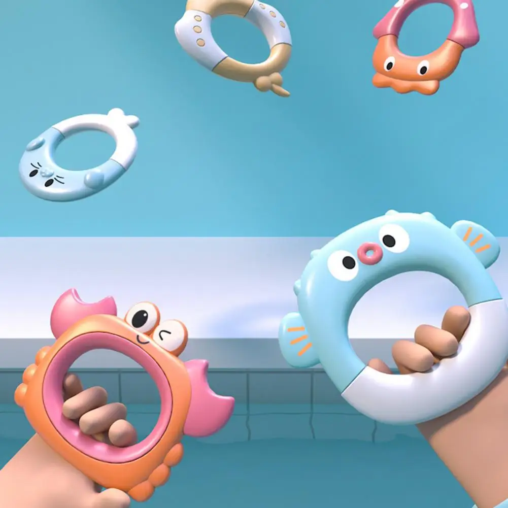 Baby Bathtub Toy Educational Water Play Toy Set for Kids Water-squirting Turtle Ring Toss Game Boys for Toddlers