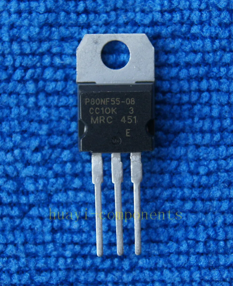 

1PCS STP80NF55-08 TO-220 P80NF55-08 MOSFET N-CH 55V 80A TO220 NPN