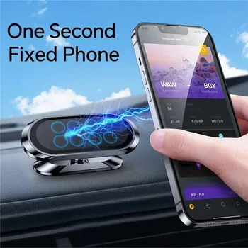 New Magnetic Car Phone Holder For iPhone 15 14 13 12 11 Samsung Redmi Mobile Cell Phone Holder Stand Magnet Mount Bracket In Car 4