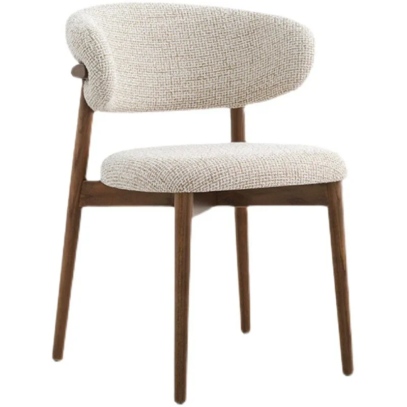 

PurelyFeel Modern Simple Solid Wood Dining Chair Nordic Cloth Art Living Room Backrest Chair