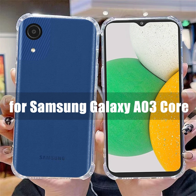 Custodia Trasparente Per Telefono Per Samsung Galaxy A03 Custodie In Silicone Core Per Samsung Galaxy A 03 Core Custodie Protettive Trasparenti Cover 