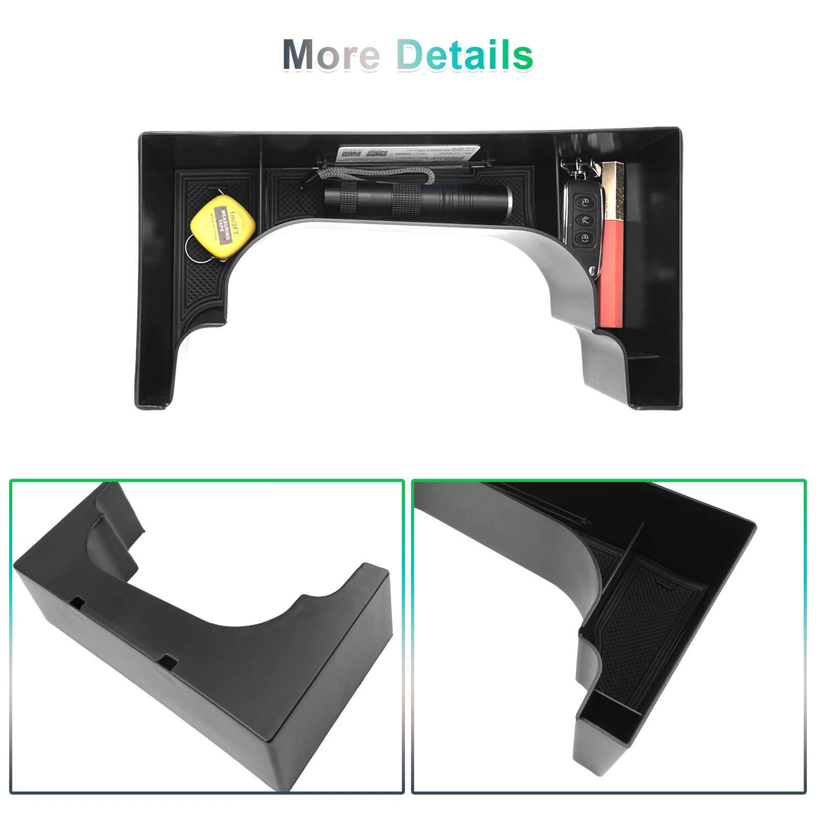 Organizzatore Portaoggetti Per Hyundai Kona SX2 2024/2025 - Nero | Accessorio Console Centrale