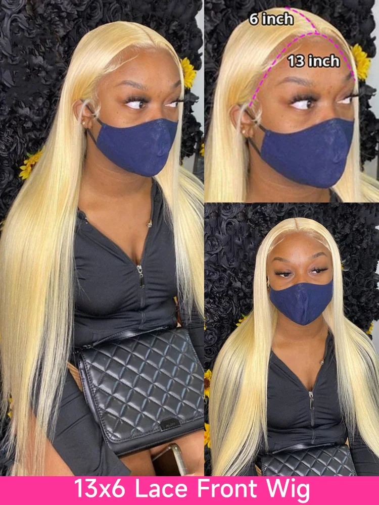4x4 5x5 13x4 13x6 Lace Closure Human Hair Wig Honey Blonde 613 Colored