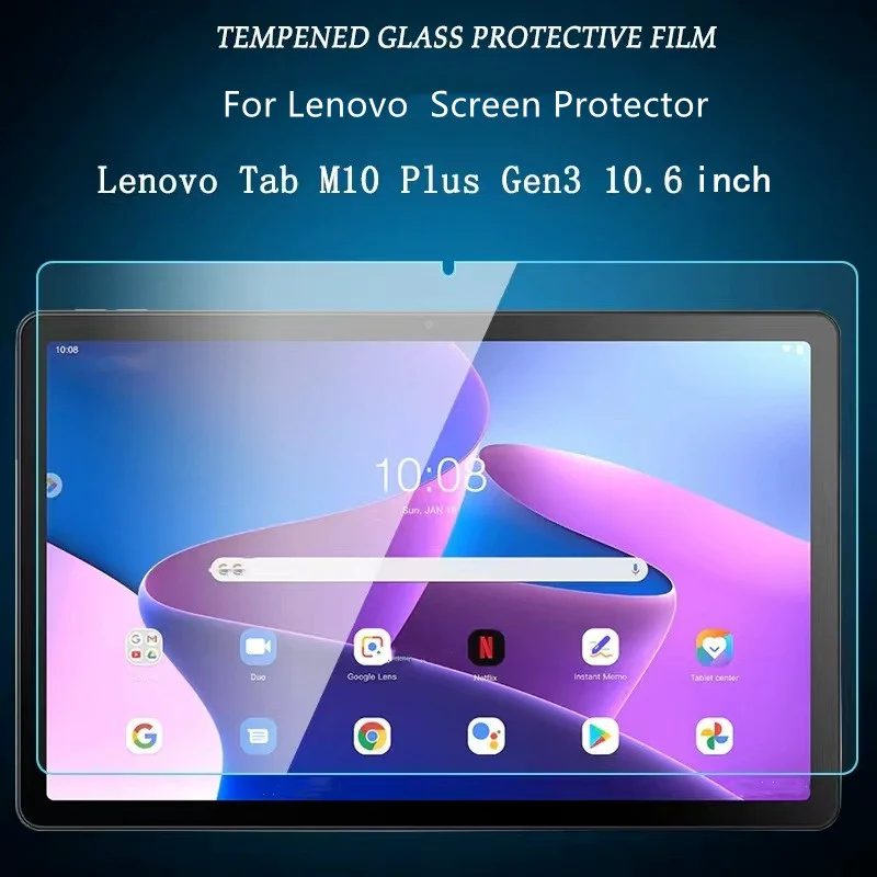 Vidro Temperado Protetor de Tela para Lenovo Tab Tablet Película Protetora M10 Plus 3ª Geração 106