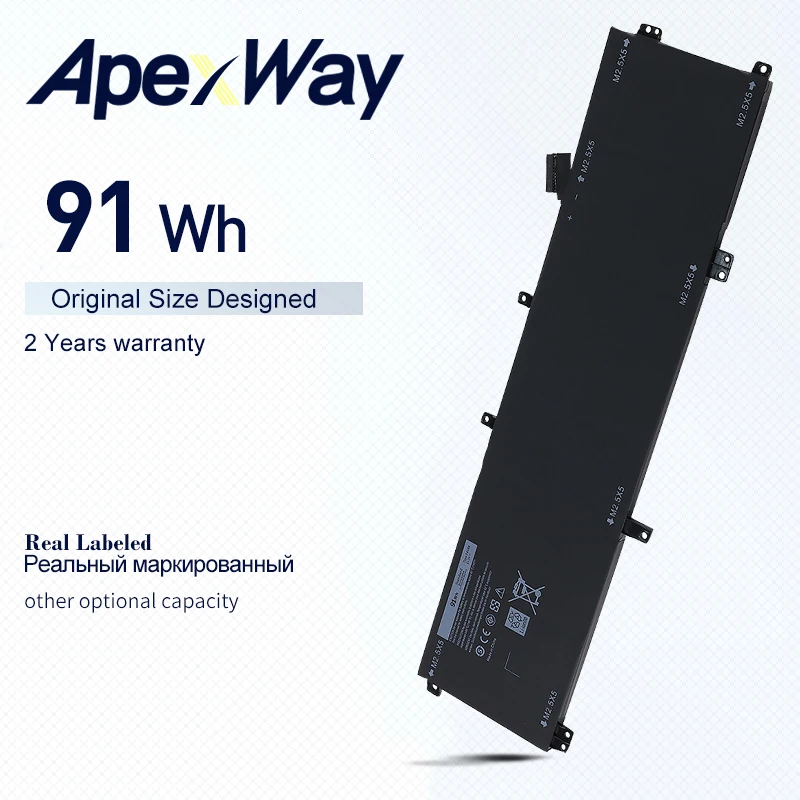 APEXWAY 245RR11.1V 91WH Laptop Battery for Dell XPS 15 9530 9535 Precision M3800 TOTRM H76MV 7D1WJ Free |