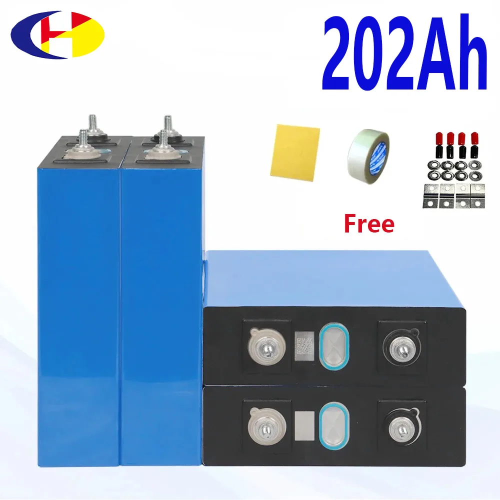 4-16 Pezzi Batterie al Litio Originali 3.2V 202AH Lifepo4, Batteria Ricaricabile 12V per Pacchi Batteria Solari Fai-da-Te 12V 24V 48V