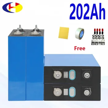 4-16 Pezzi Batterie al Litio Originali 3.2V 202AH Lifepo4, Batteria Ricaricabile 12V per Pacchi Batteria Solari Fai-da-Te 12V 24V 48V