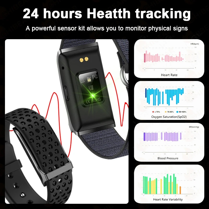 For XIAOMI No Screen Smart Bracelet Heart Rate Blood Pressure