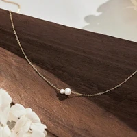Fashionable and Minimalist Design Chain Single Pearl Necklace, Suitable for Women's Daily Party Jewelry Gifts - Image 4