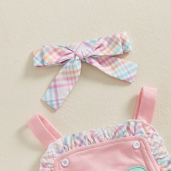 Toddler Girl Sleeveless Romper Adorable Watermelon Print Ruffles Summer Jumpsuit with Matching Headband Set Cute Outfits for 1