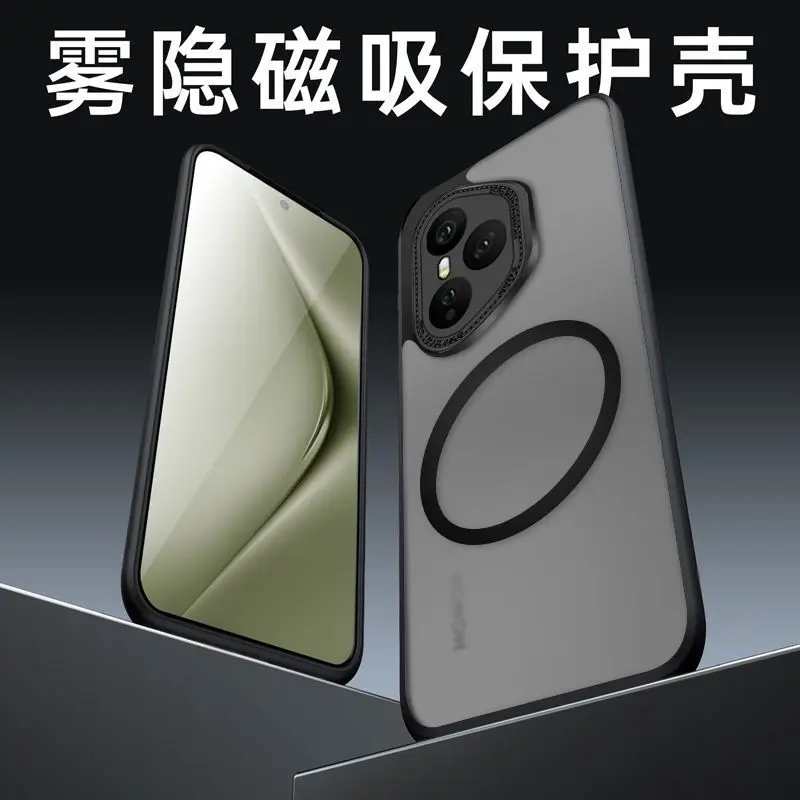 Magnetic Suction Transparent Matte MagSafe Case - Luxury Wireless Charging Cover