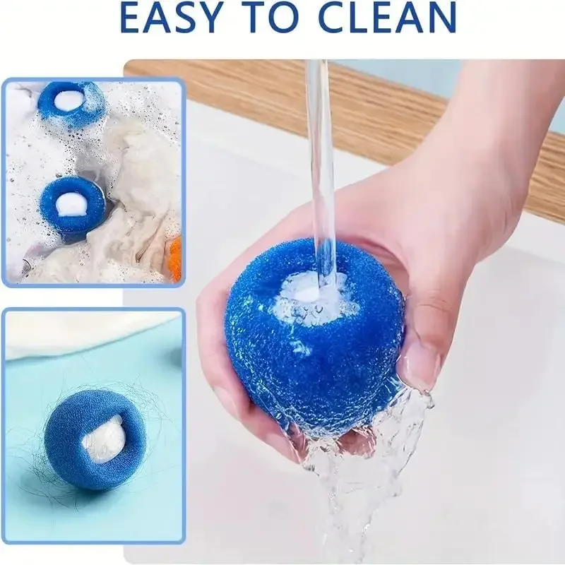 Laundry Ball Anti-Hair Laundry Washing Balls Sponge Cleaning Balls for Lint Removal Anti-Tangle Clothes Washer Laundry Machine Ball Laundry Hair Catcher