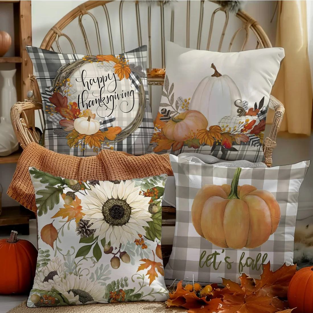 Autumn Theme Pillow Cover 1