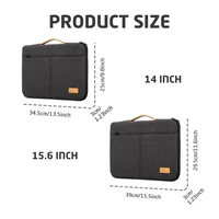 Étui de protection pour ordinateur portable pour 13.3 14 15.6 16 pouces, nouveau MacBook Pro M3 Max M2 M1, sac de transport mince pour ordinateur portable pour hommes et femmes 4