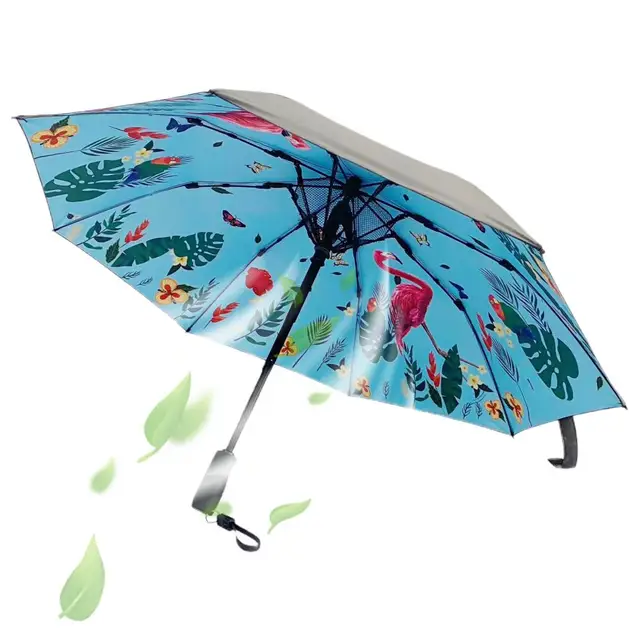 Proteja-se do Sol e do Calor com o Incrível Guarda-Chuva Ventilado com Proteção UV 4 Guarda-Chuva Ventilado com Proteção UV