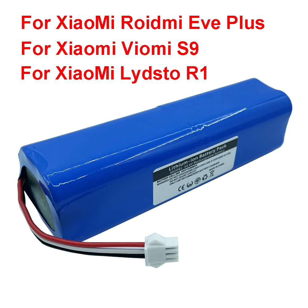 

For XiaoMi Lydsto R1 Rechargeable Li-ion Battery Robot Vacuum Cleaner R1 Battery Pack With Capacity 14.4V 5200mAh