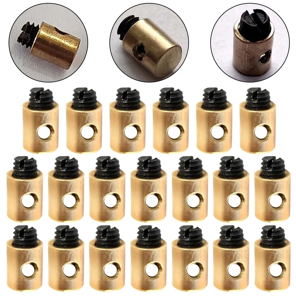 20Pcs Motorcycle Throttle Cable Fittings Brake Cable Nipple Screws for Vehicle Use auto fasteners motorcycle fasteners