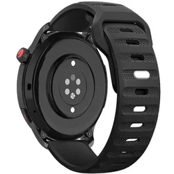 Versatile 22mm Silicone Sport Watch Strap - Multiple Compatible Models for 20MM Width Band (Black)