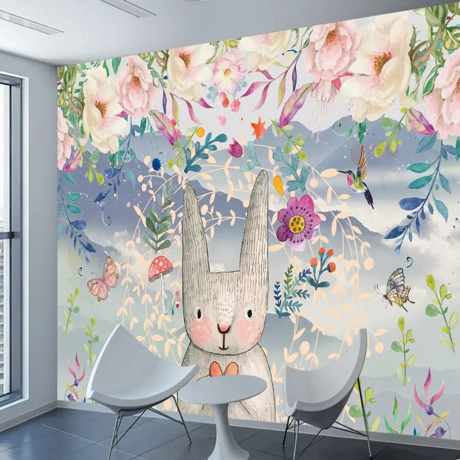 

Обои с рисунком кролика для украшения стен гостиной, спальни