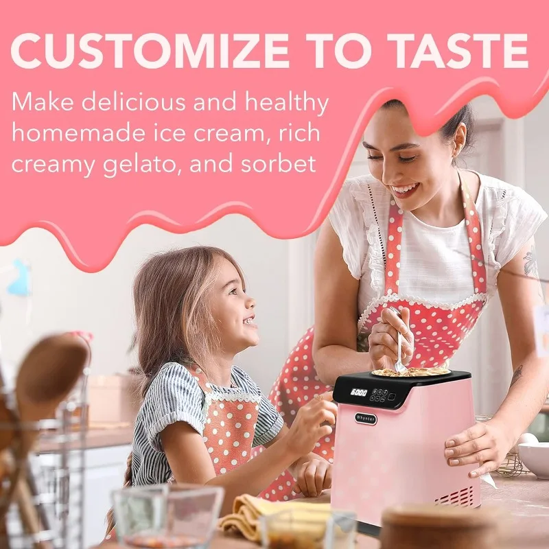 Whynter ICM-128BPS Upright Automatic Ice Cream Maker 1.28 Quart Capacity,Built-in Compressor,no pre-freezing,LCD Digital Display 2