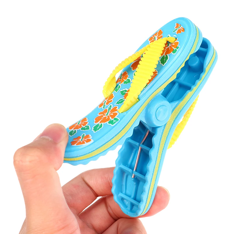 1PC Cute Cartoon Flamingo Dolphin Parrot Slipper Towel Wind Clip Peg Beach Sunbed Pool Towel Clip Clothespin for Children